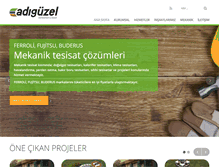 Tablet Screenshot of adiguzelmuhendislik.com